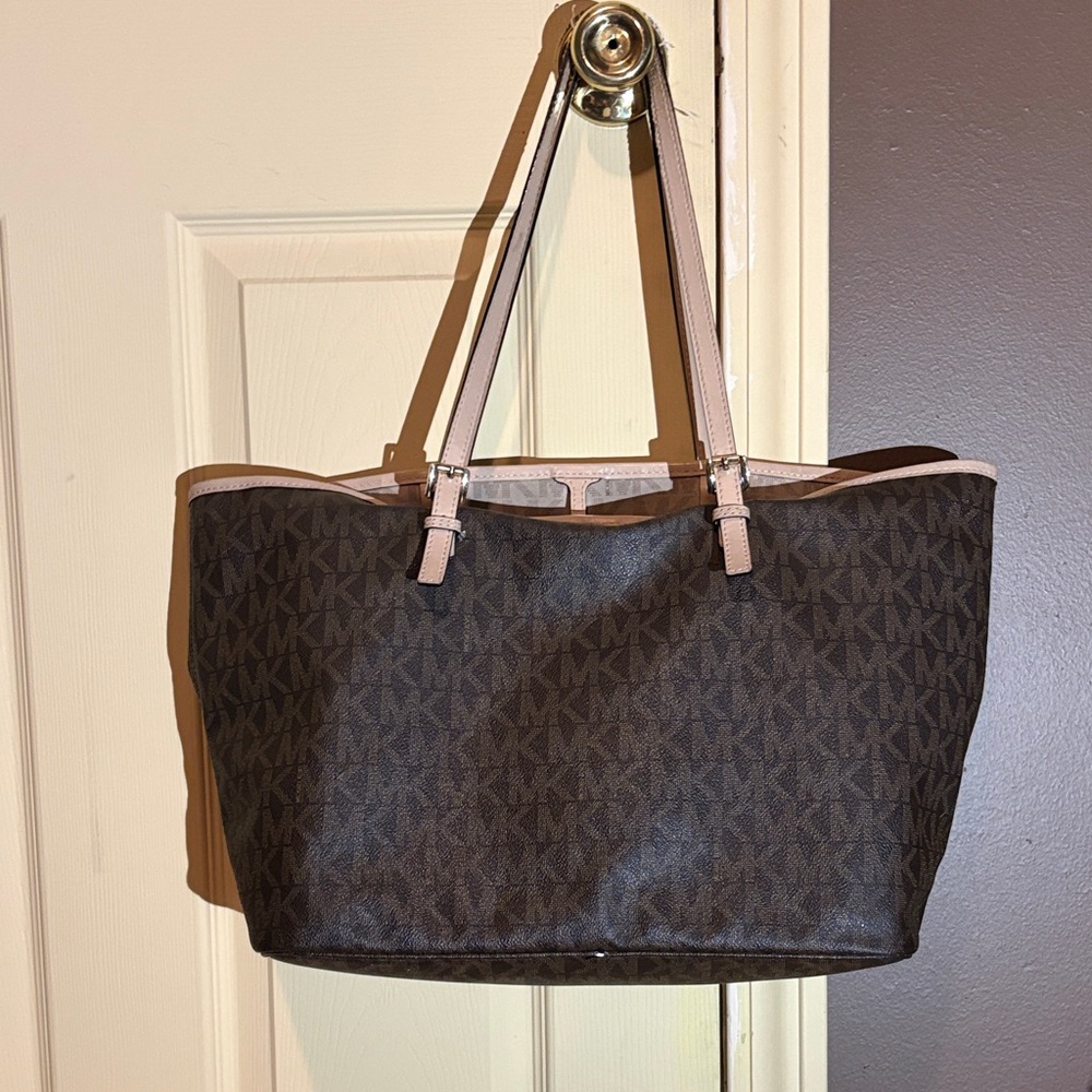 Michael Kors Dark Brown and Tan Tote - Picture 5 of 7